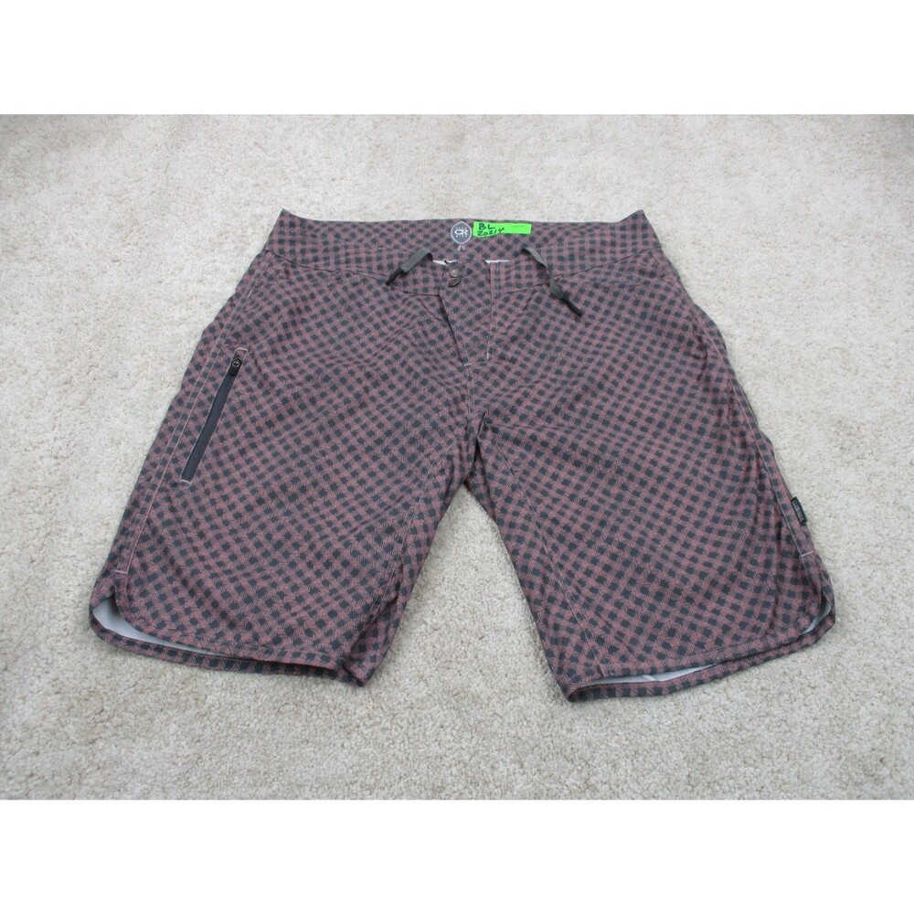 Club Ride Cycling Shorts Mens Large Red Black Cargo Pockets Athletic MTB Biking